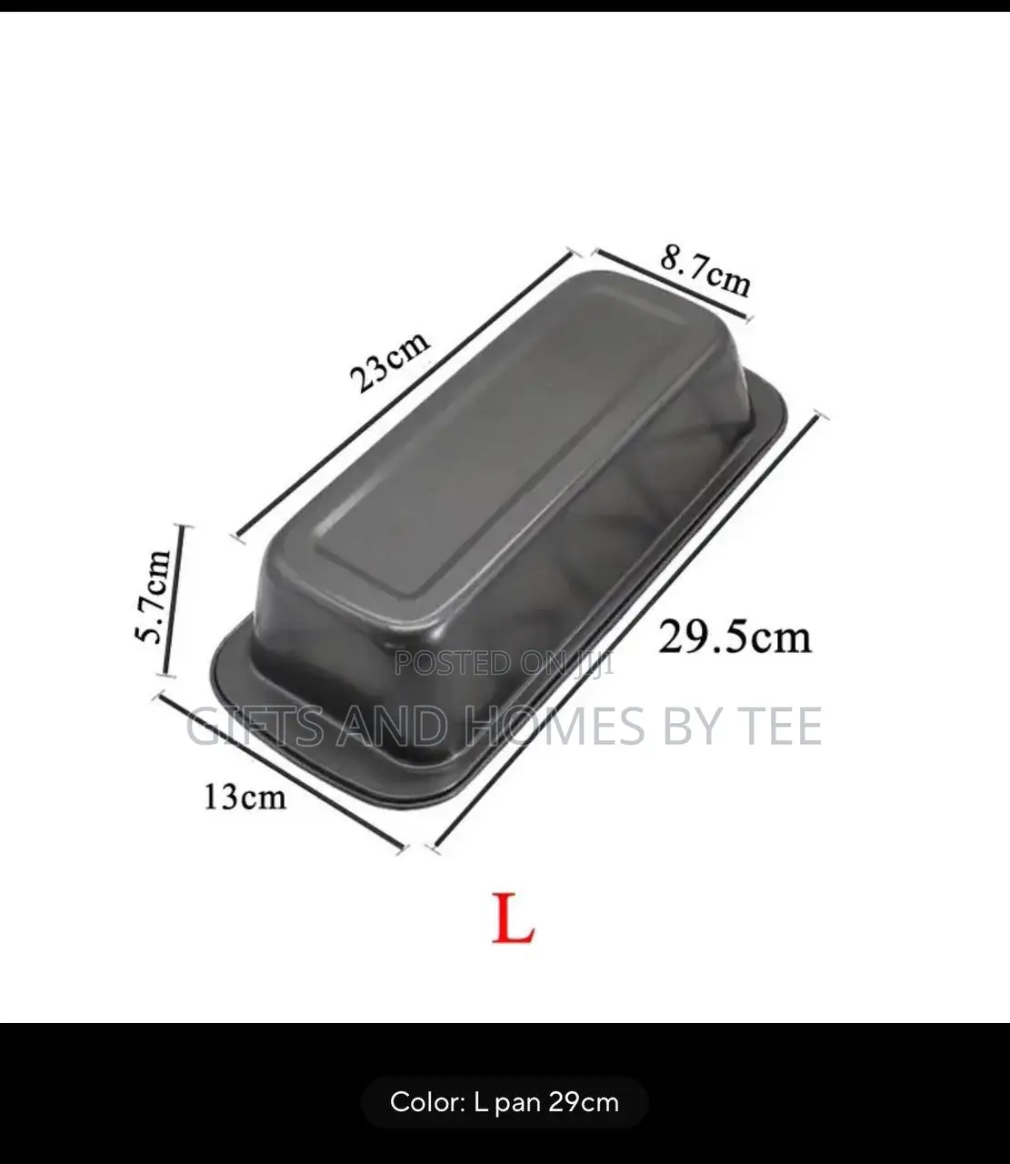 1pc Rectangular Non Stick Steel Loaf Baking Pan