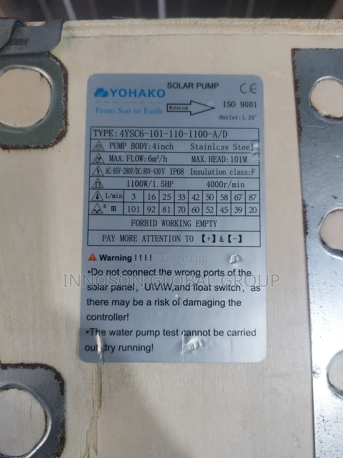 1.5hp Yohako Solar Pumping Machine
