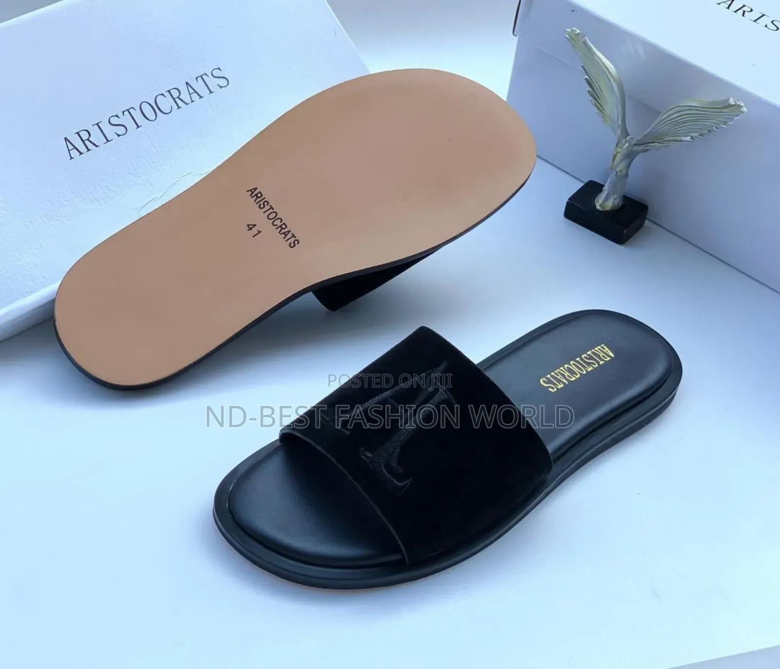 White Leather Slippers