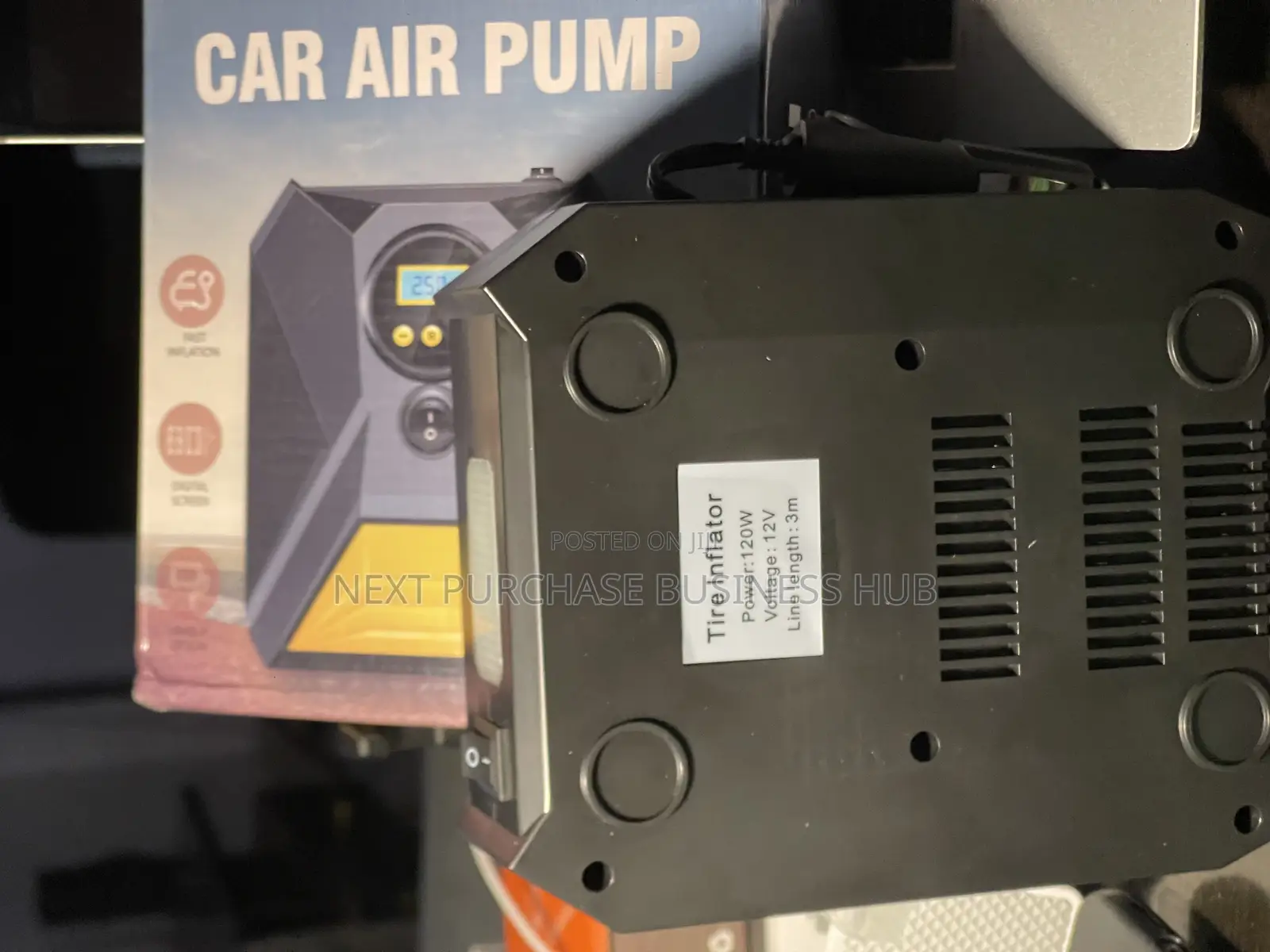 Air Compressor Dc 12v Digital Tire Inflator With Led Light