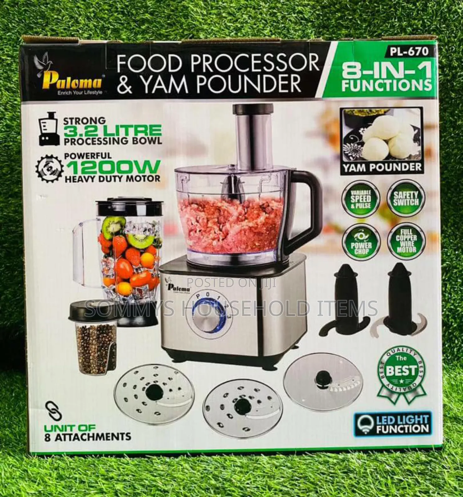 8in1 Function Paloma Food Processor and Yam Pounder