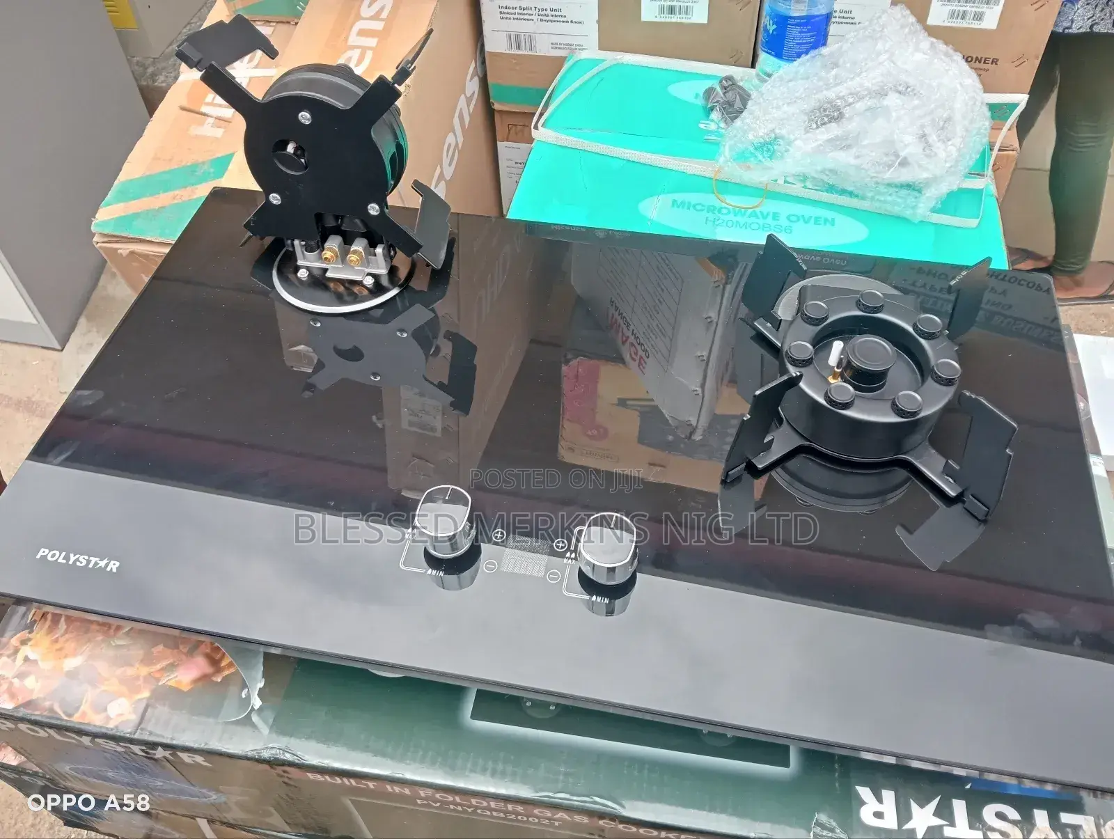 Polystar Inbuilt Gas Cooker 2 Gas Burners 90cm