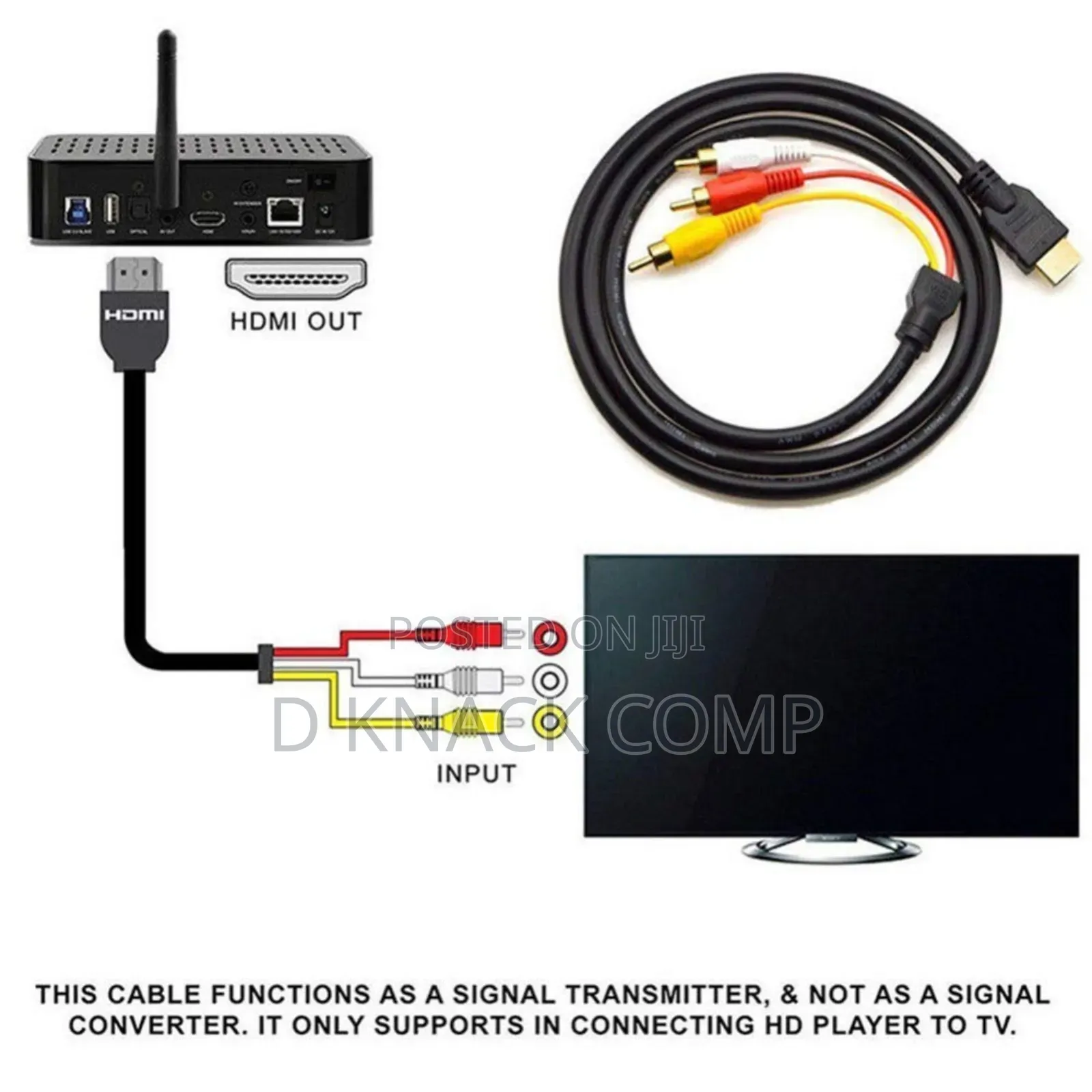 1.5 Meters Hdmi to Rca Audio Video Cable