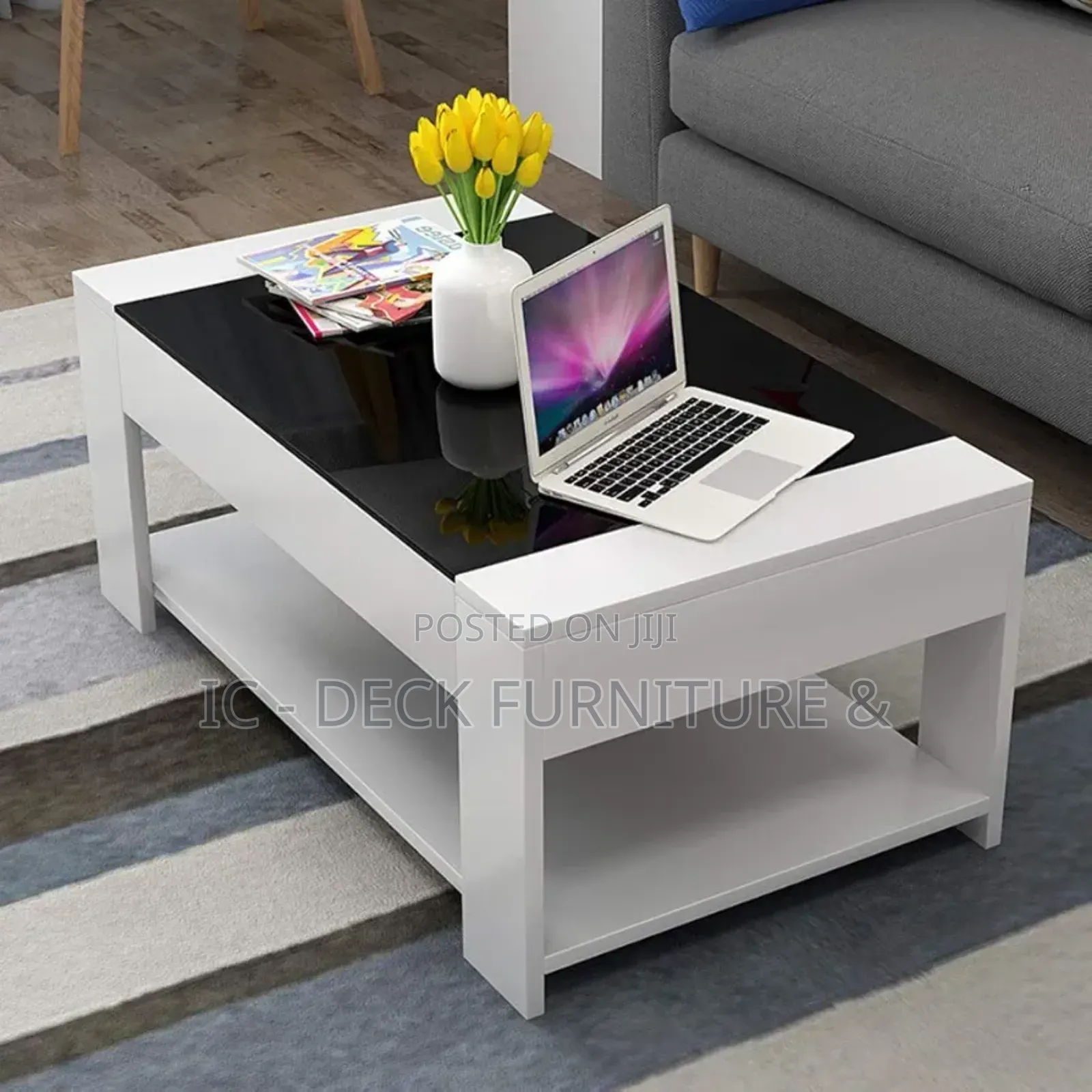 TBL38 Modern Minimalist Long Glass Coffee Table