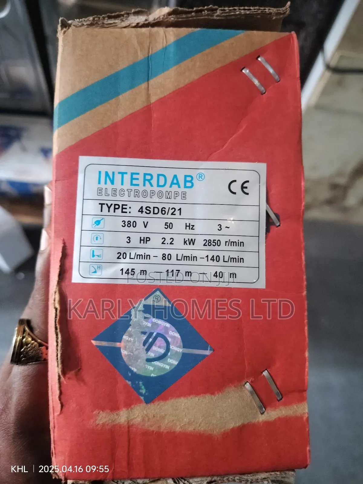Interdab 3hp Submersible Pump (100% Copper Coil) – At Karly Homes LTD