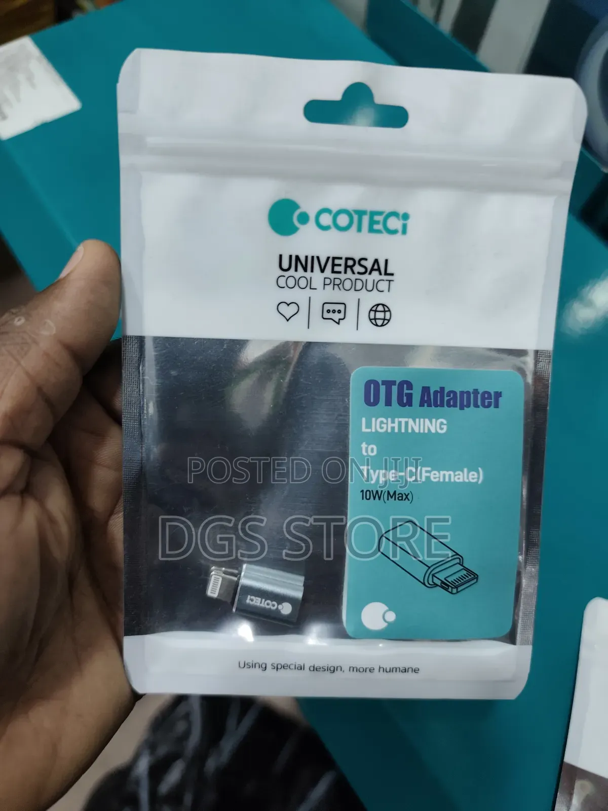 Coteci Otg Adapter Lightning to Type C Female 100w Ot 039