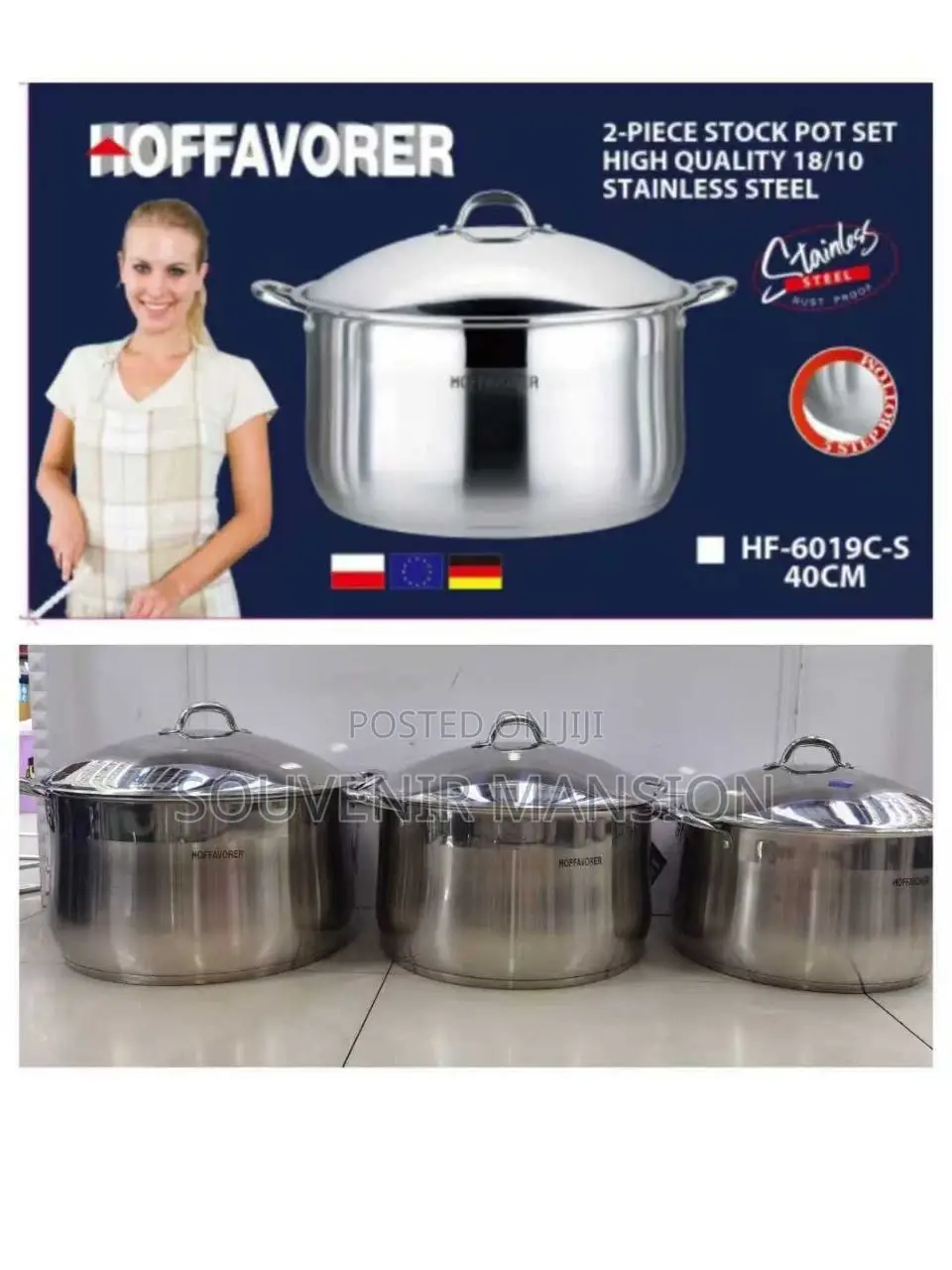 Hoffavorer High Quality Stock Pot 18/10 Germany