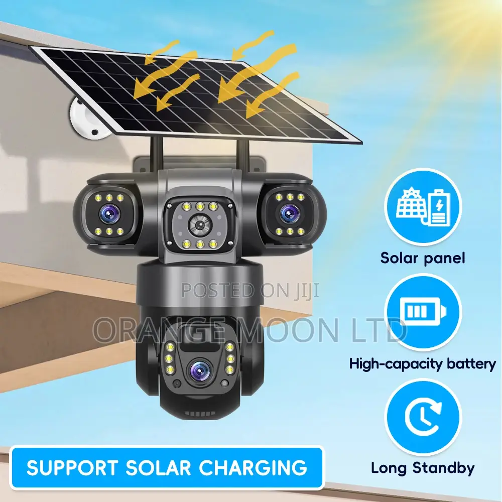 V380 Pro Original 3 Lens 4g Solar Camera Hd 12mp