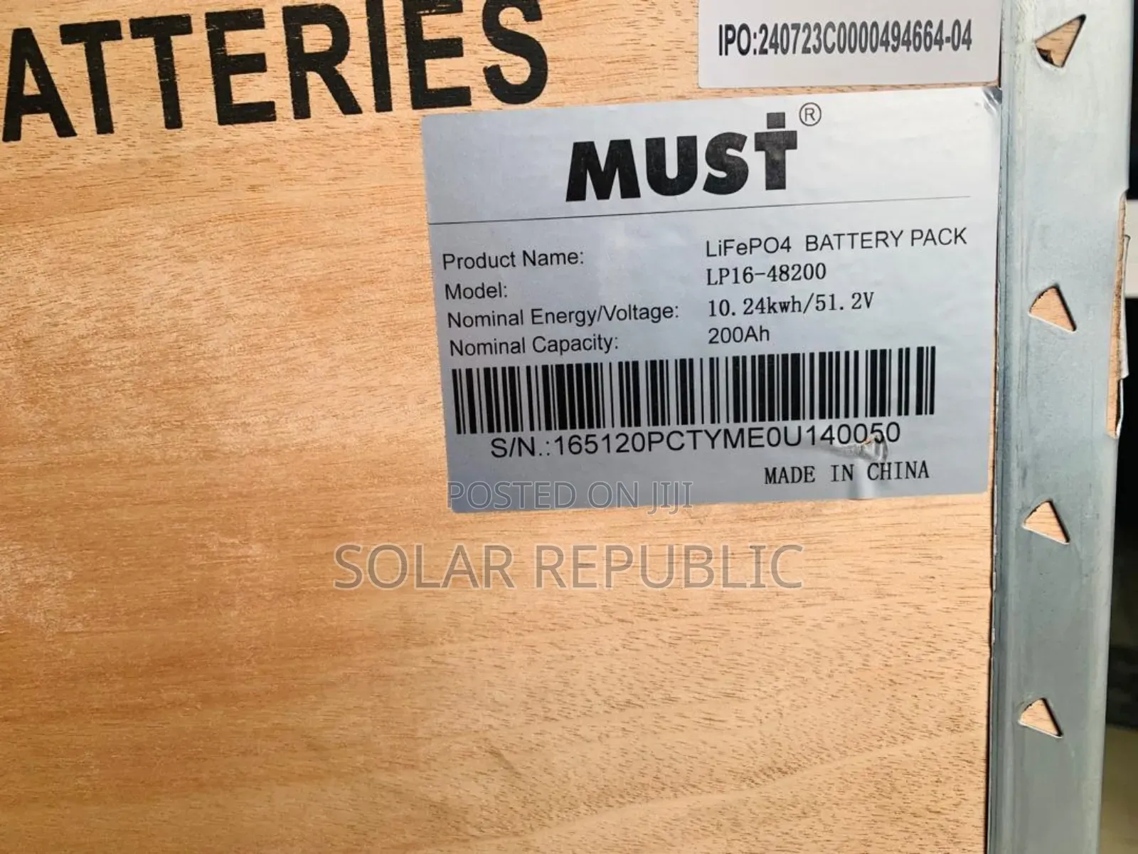 Must 10kwh Lithium Ion Battery