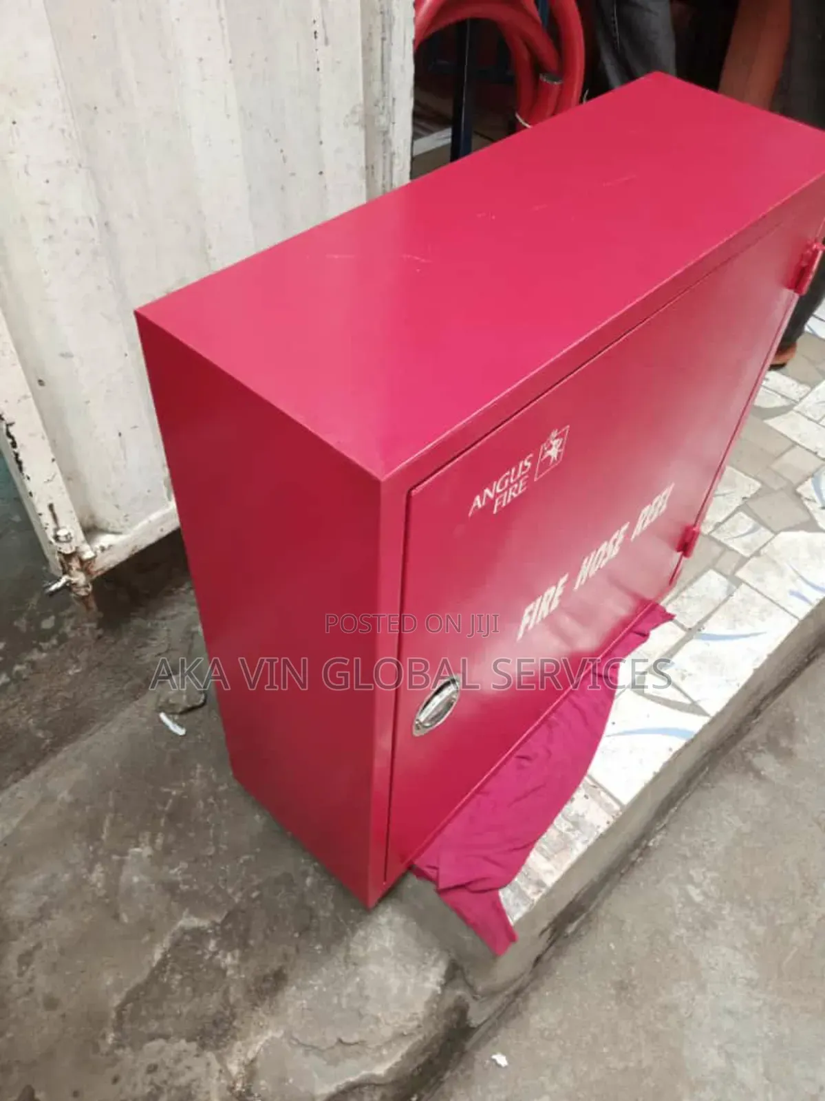 Hose Reel Drum With Cabinet, for Fire Safety.