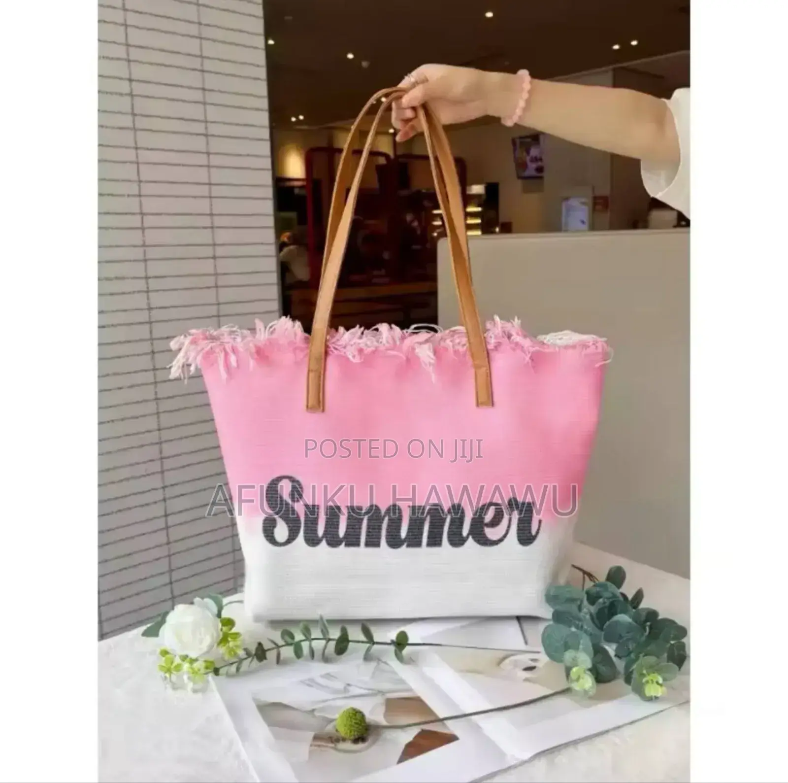 Summer New Canvas Women's Large Capacity Beach Bag
