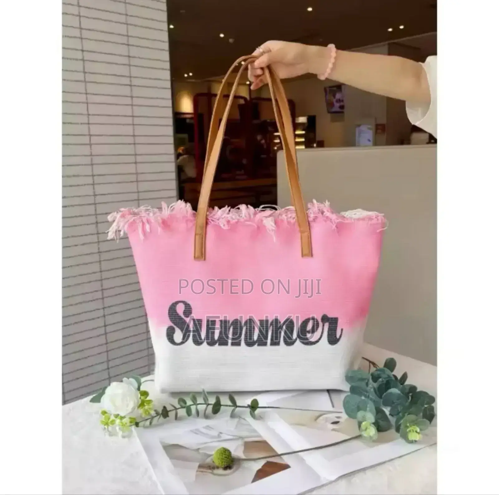 Summer New Canvas Women's Large Capacity Beach Bag