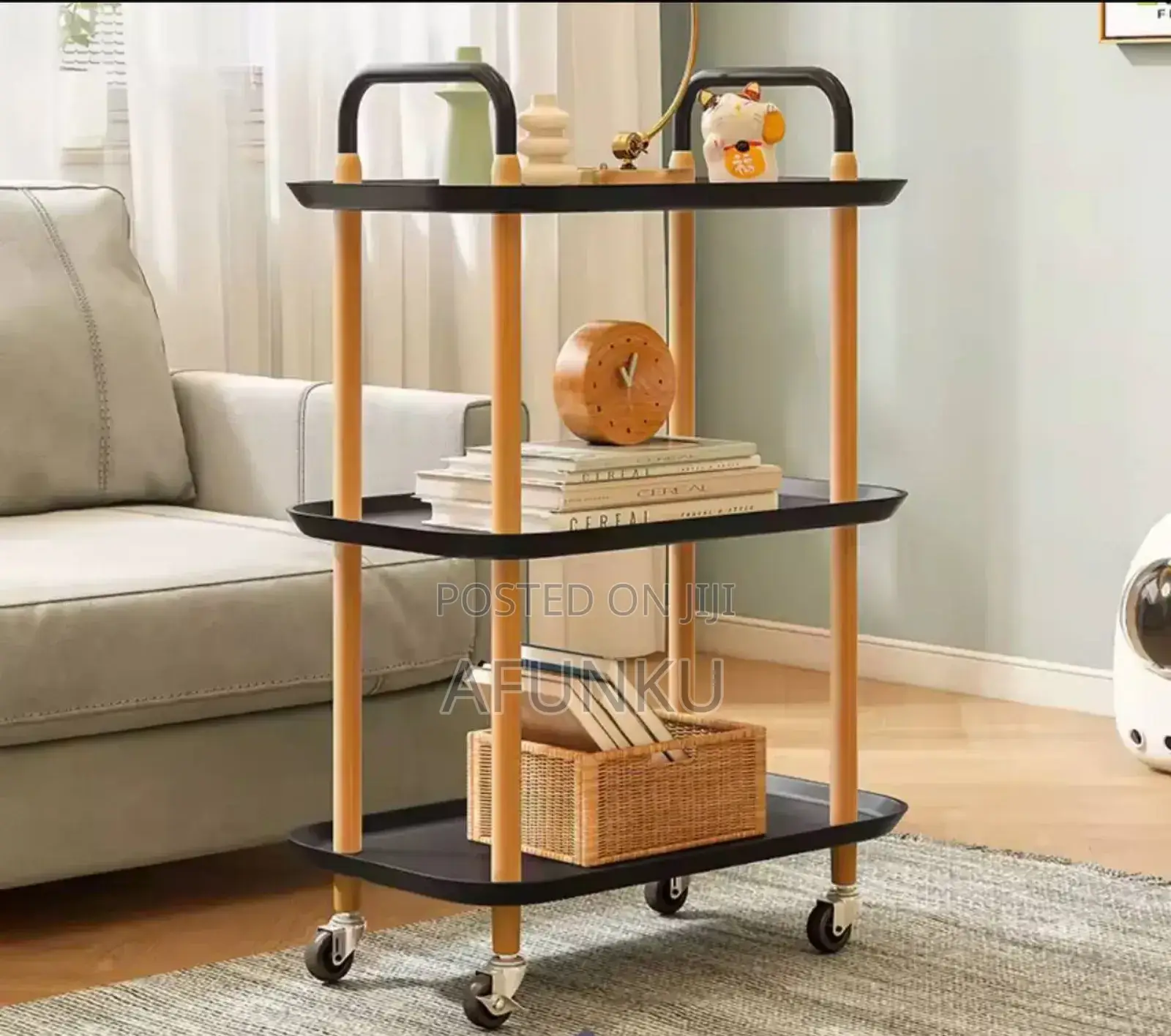 Multi Layer Floor Nordic Minimalist Movable Storage Rack