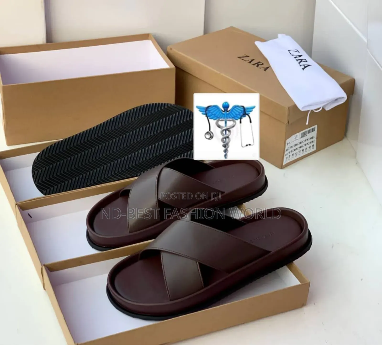 Zara Leather Slippers