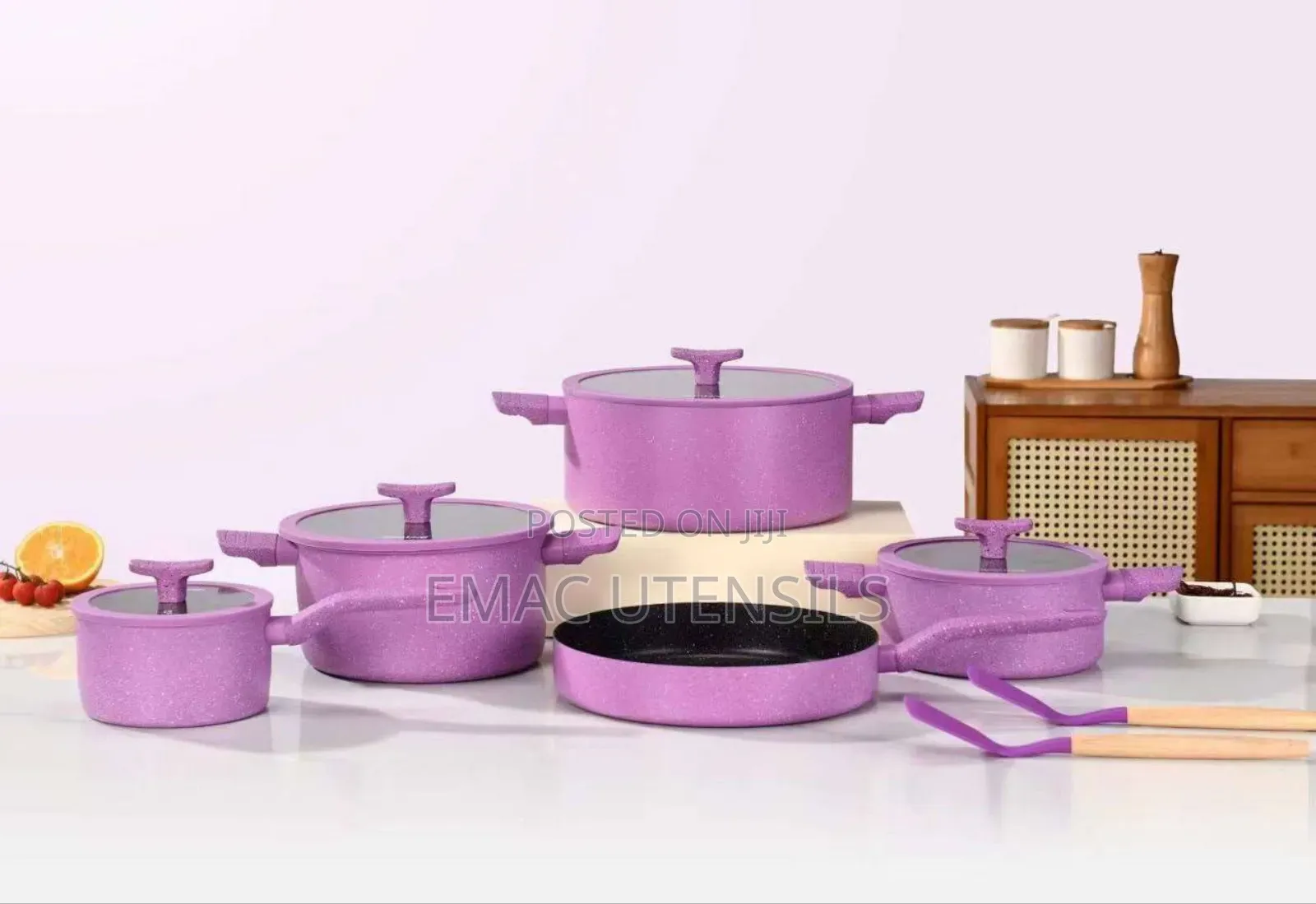 Original 5 Set Granite Cookware Set With Frying Pan