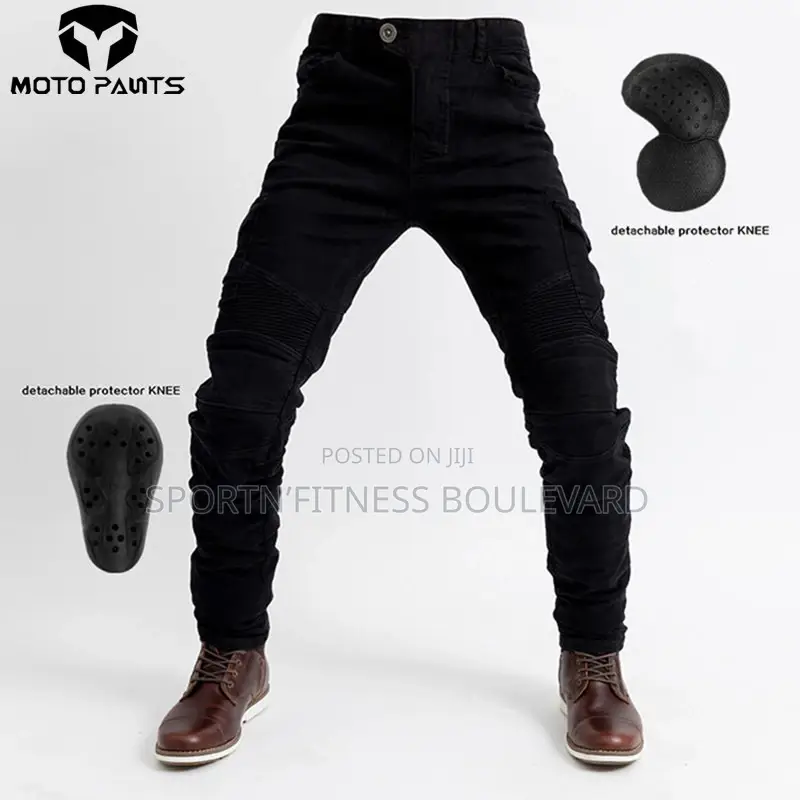 Riding Jean Pants With Protective Pads And Guards