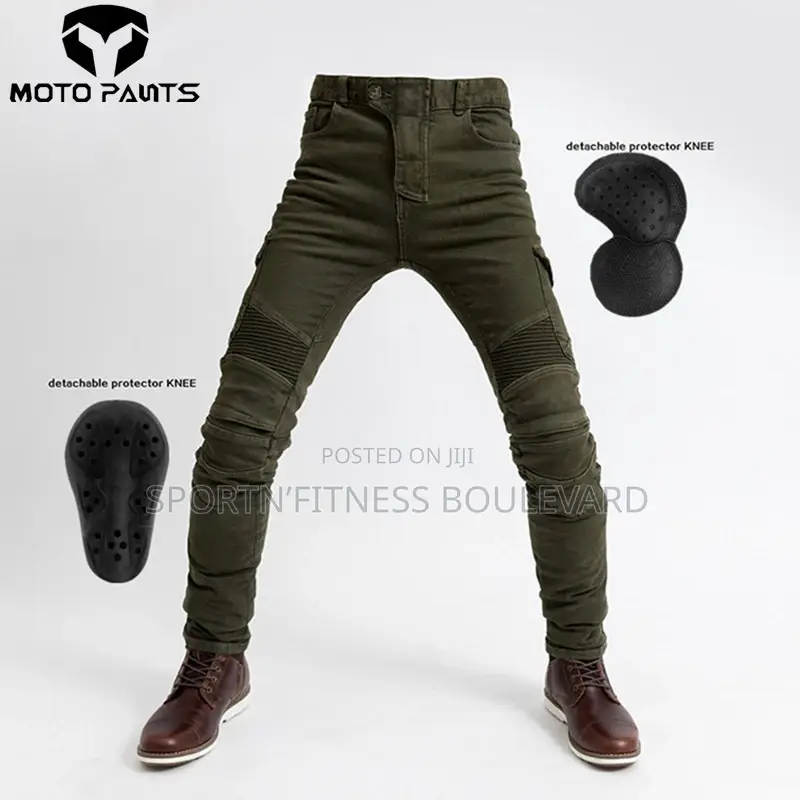 Riding Jean Pants With Protective Pads And Guards