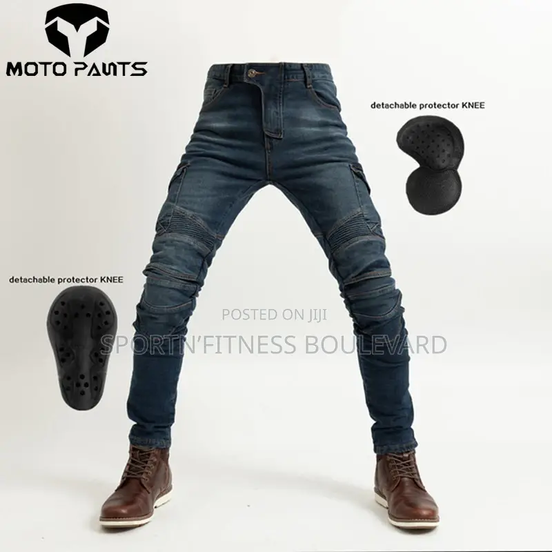 Riding Jean Pants With Protective Pads And Guards