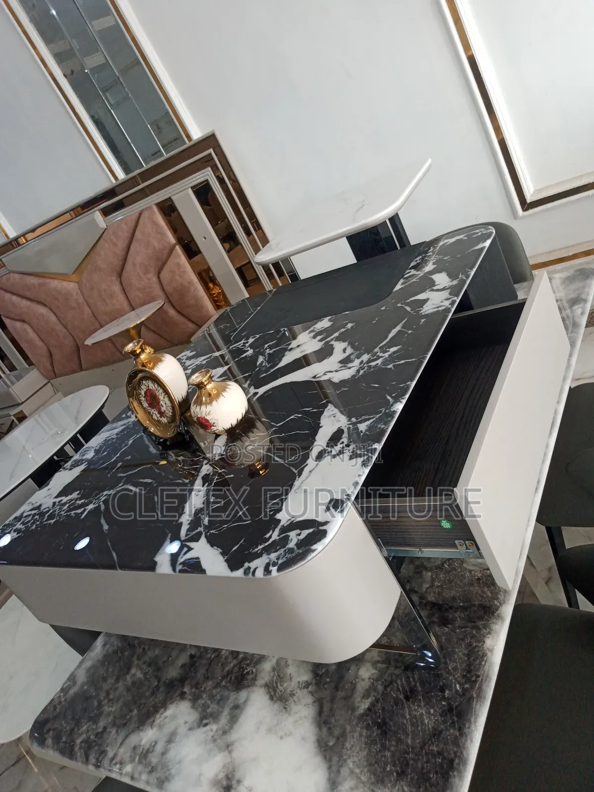 Turkish 2 in 1 Marble Top Center Table
