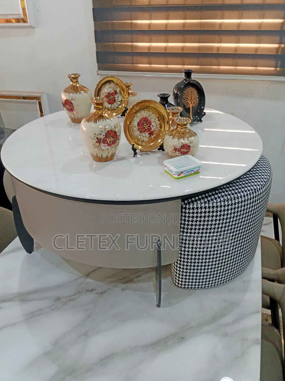 Quality Turkish Marble Top Round Center Table