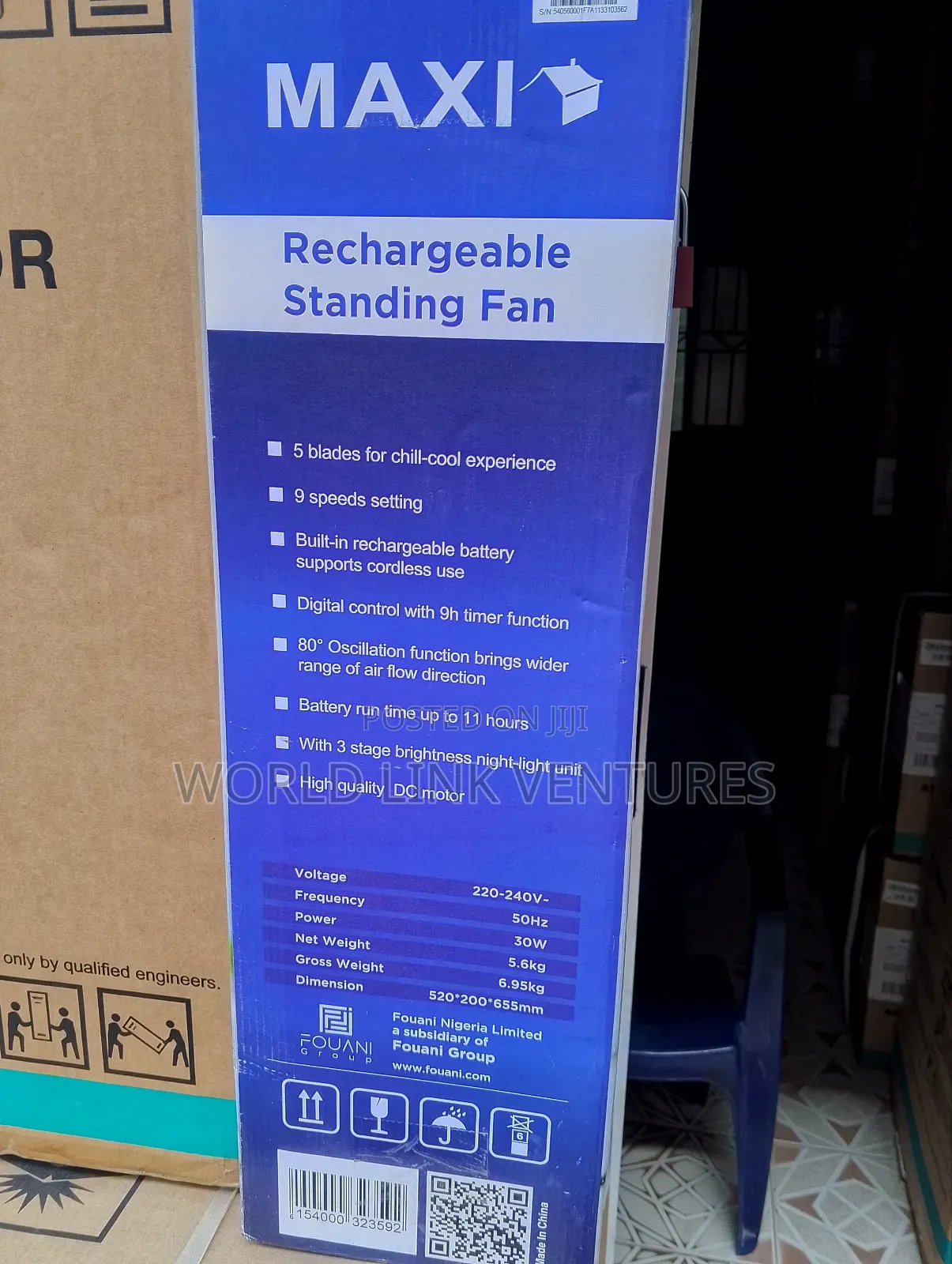 Maxi Standing Fan 18 Inches With 9 Speed