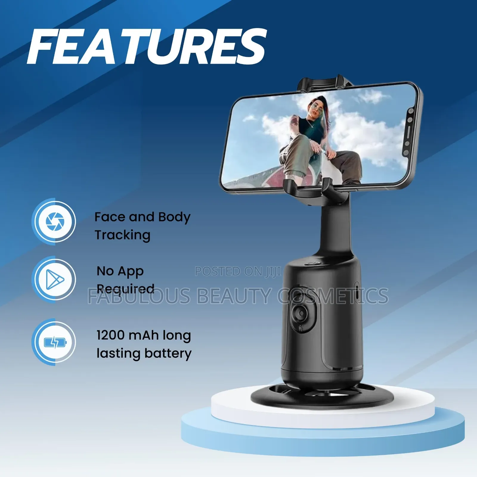 Intelligent Tripod With Auto Face Tracking - 360° Rotation