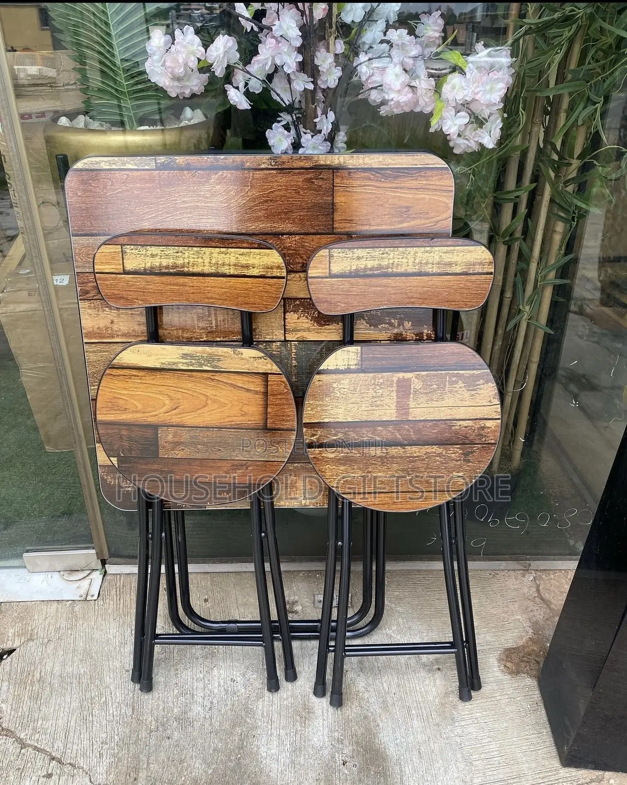 Vintage Foldable Table and Chair
