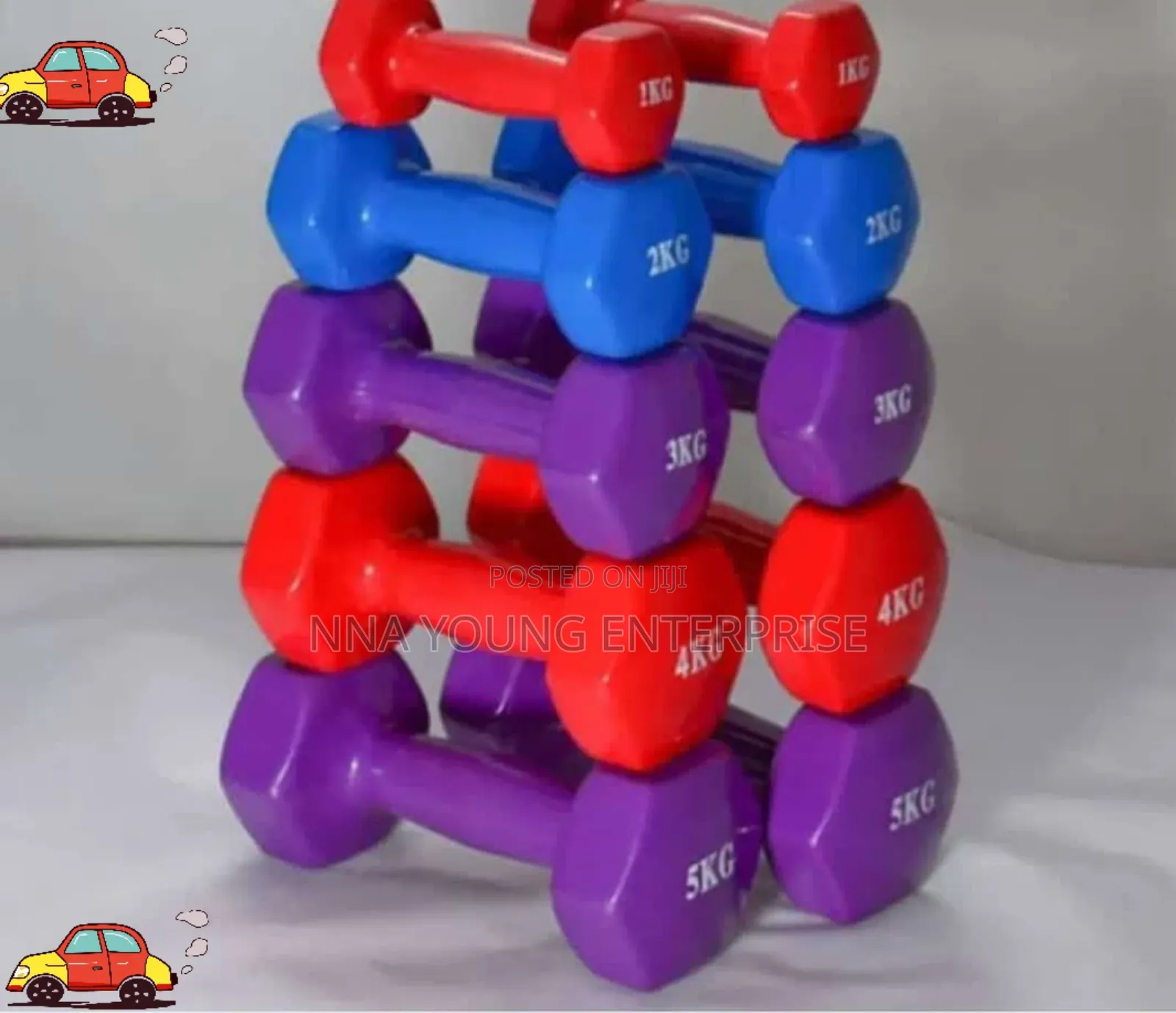 Different Kg of Dumbbells