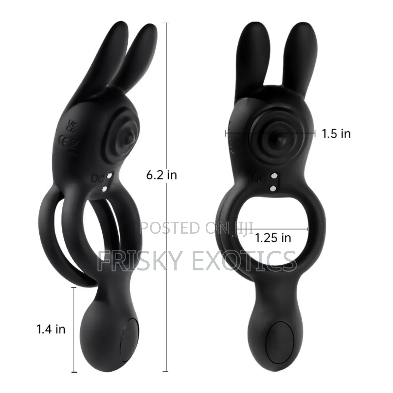 3in1 Rabbit Cock Ring With Clit and Balls Stimulation