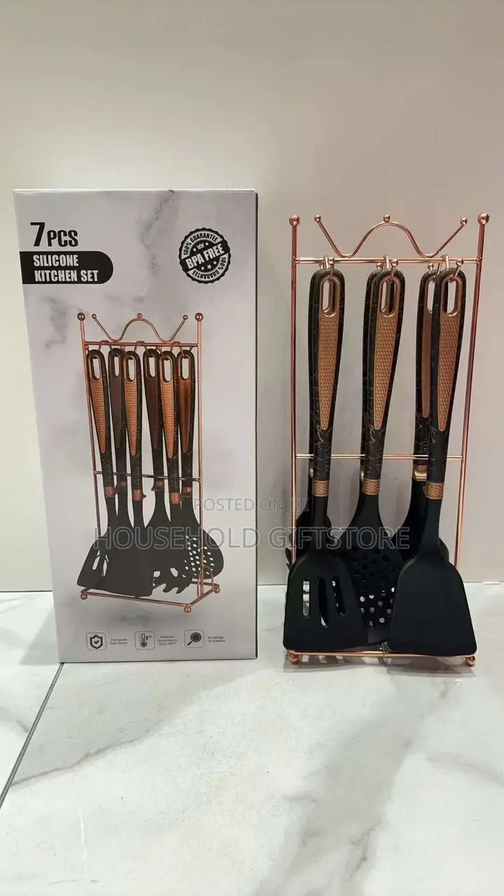 7pcs High Grade Silicone Cooking Spoon Set