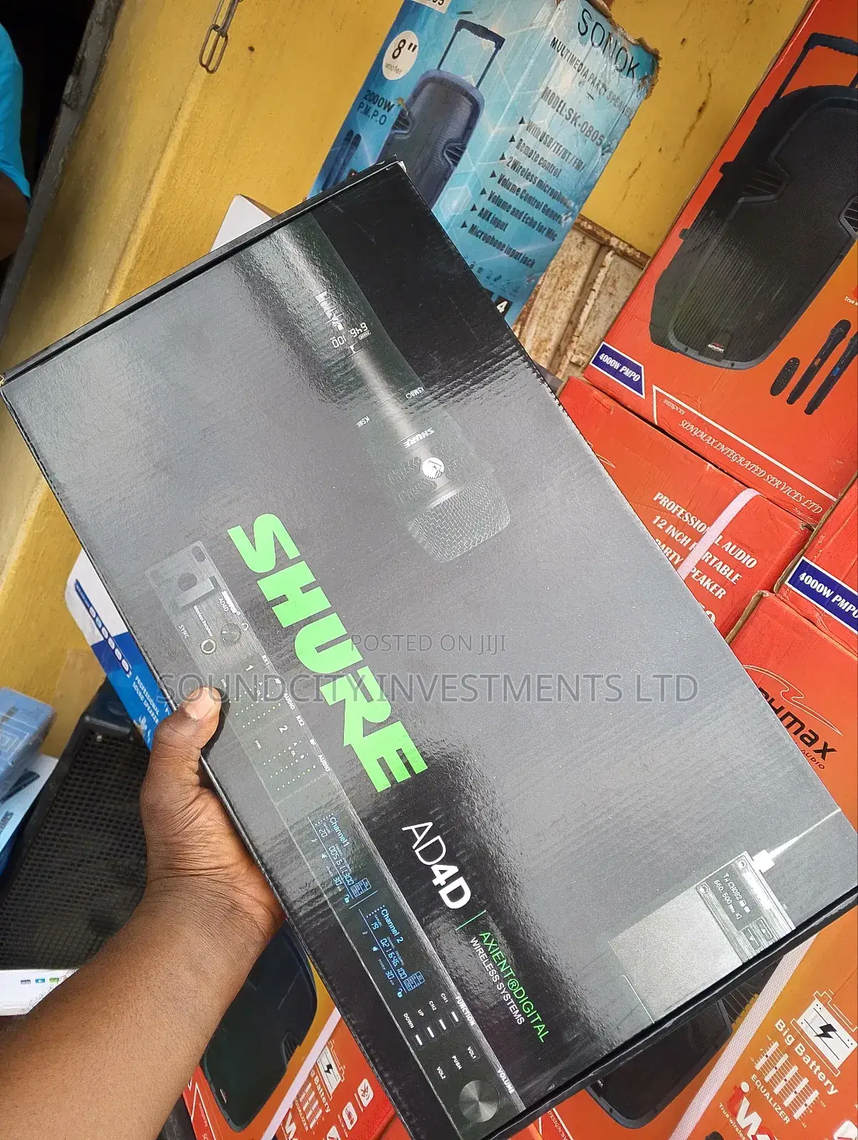 Shure Ad4d Double Handle Digital Wireless Microphone.
