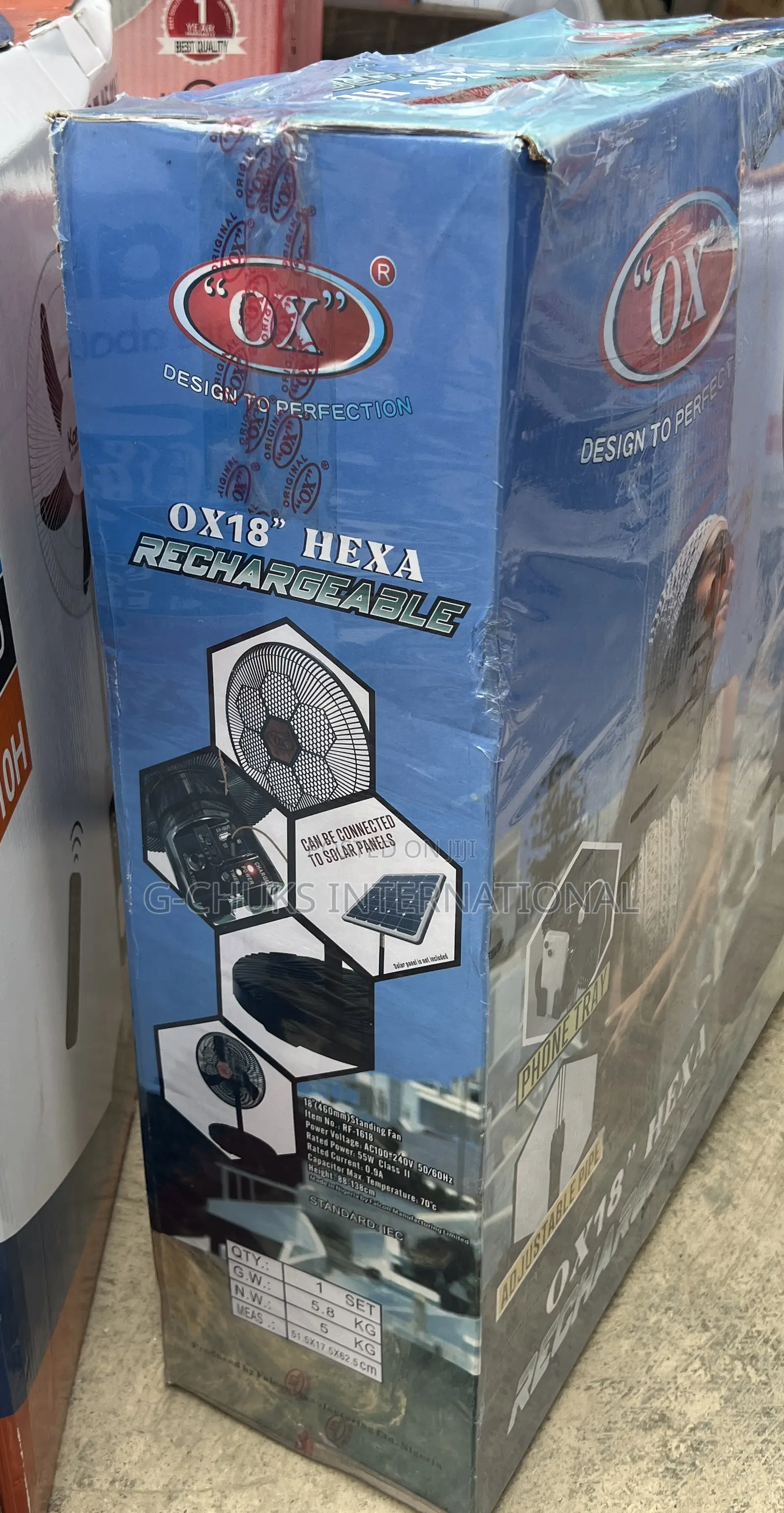 Ox 18inch Plus Rechargeable Standing Fan