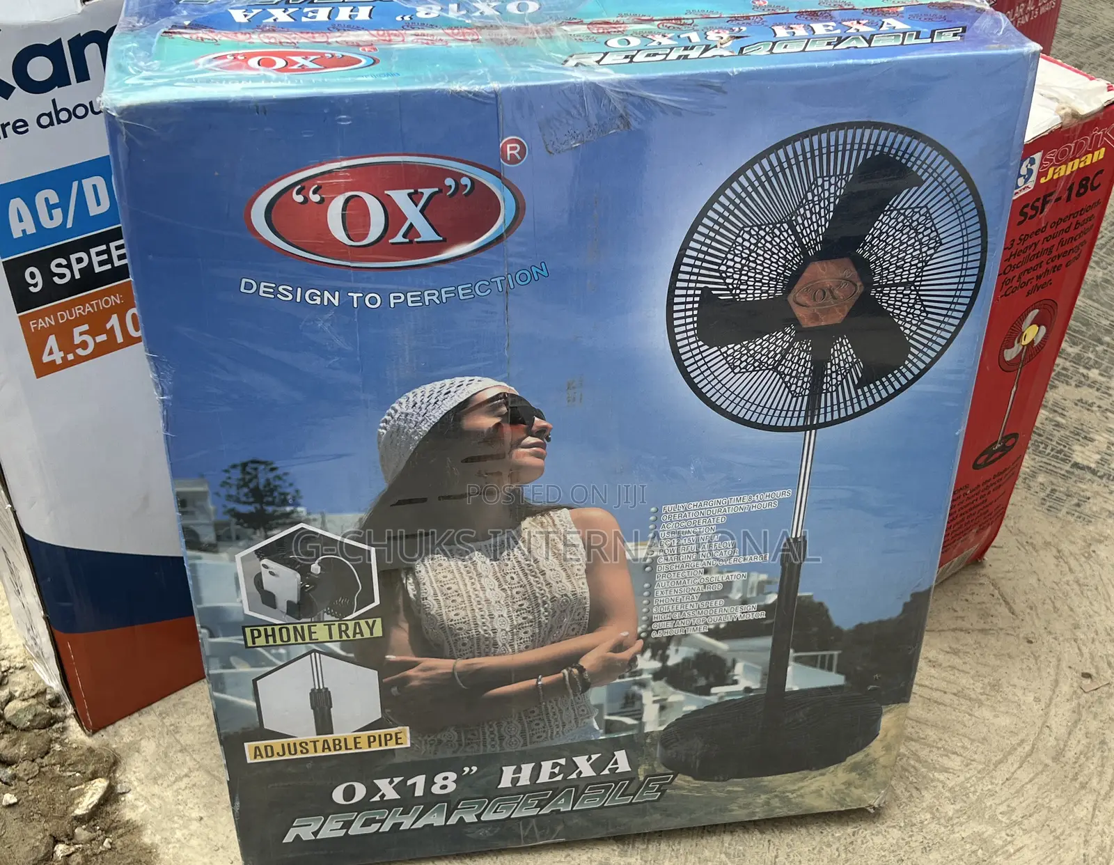 Ox 18inch Plus Rechargeable Standing Fan
