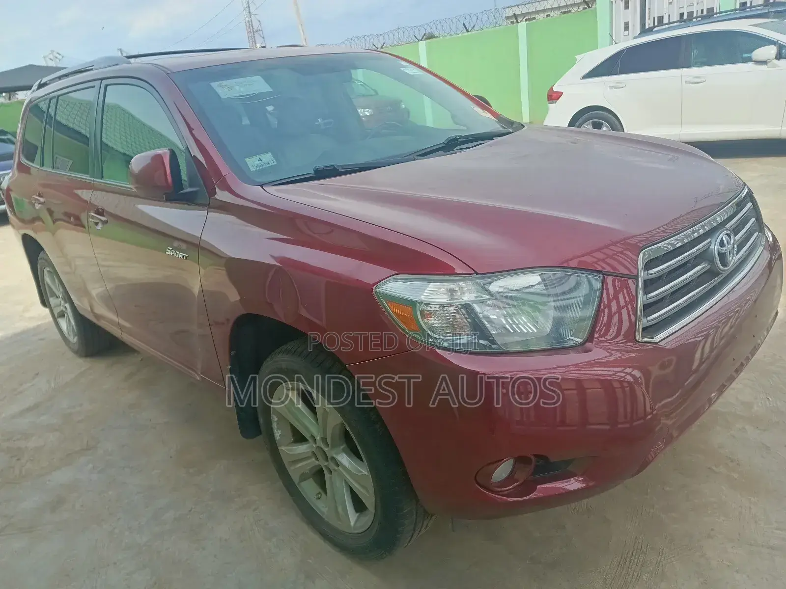 Toyota Highlander Sport 2009 Red