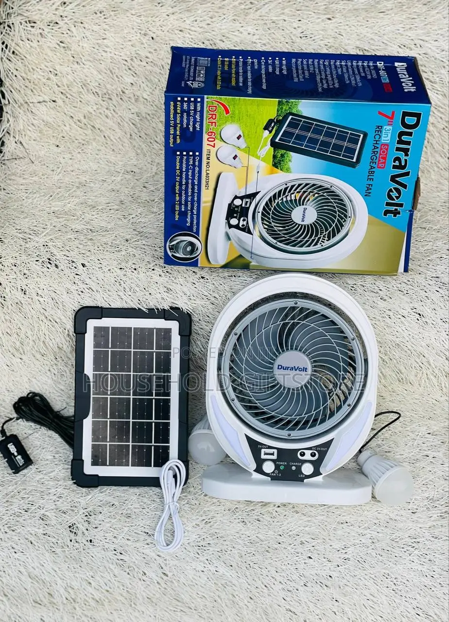 7 Inches 3in1 Duravolt Rechargeable Fan