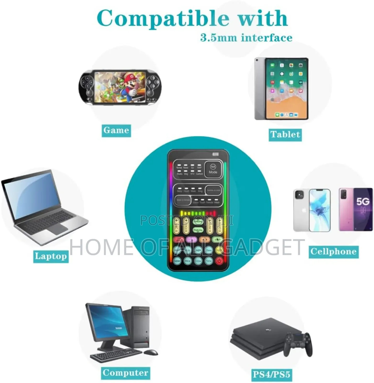 Portable Voice Changer, 2rd Generation I9 Live Sound Card