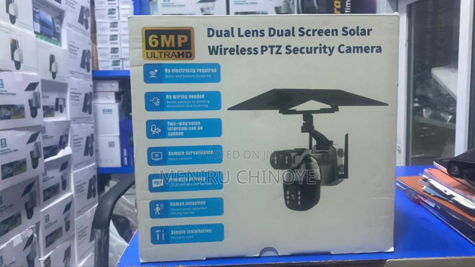 Dual Lens Dual Screen Solar Wireless PTZ Security Camera