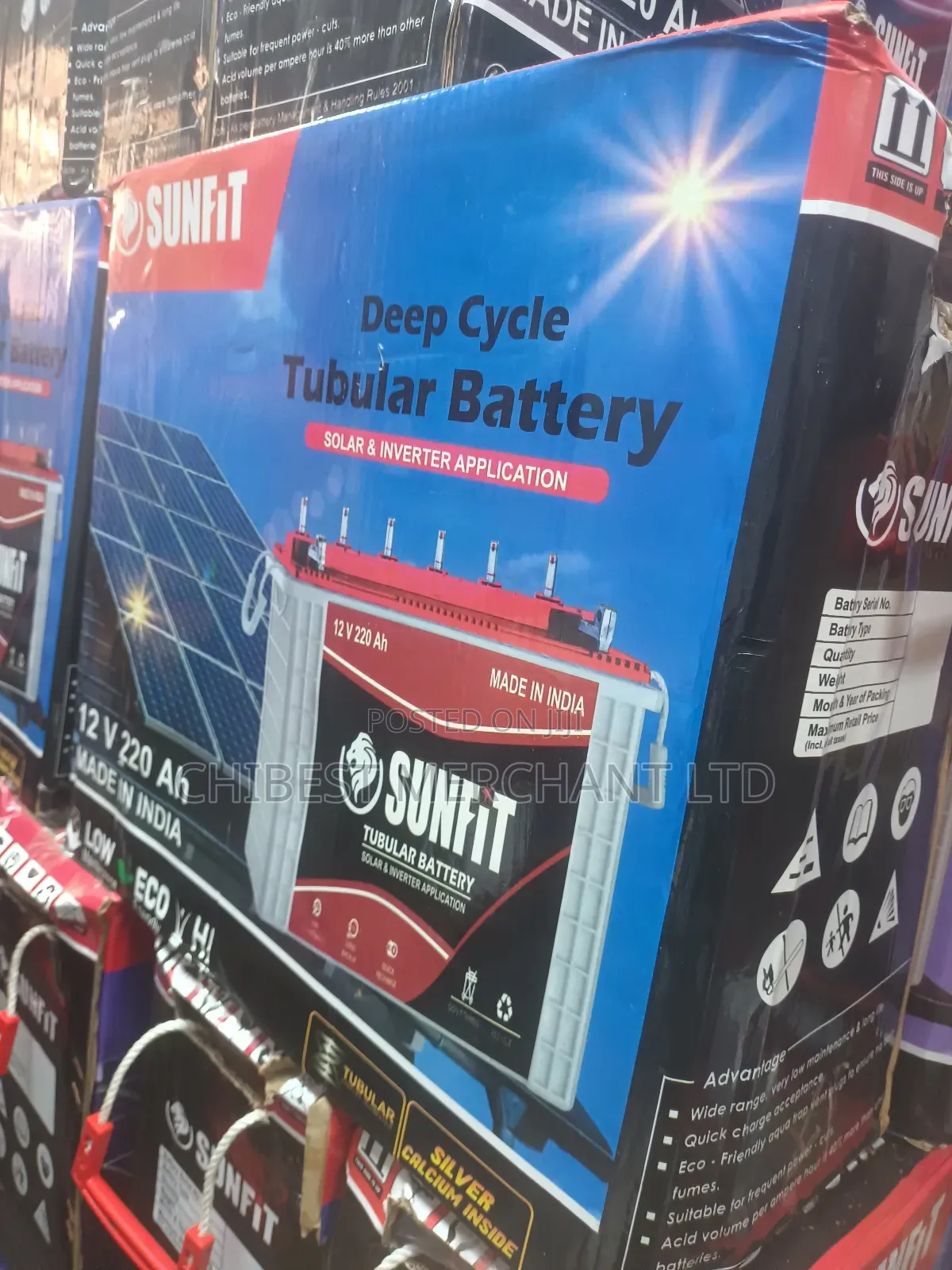 220ah 12v Tubular Battery Sunnfit