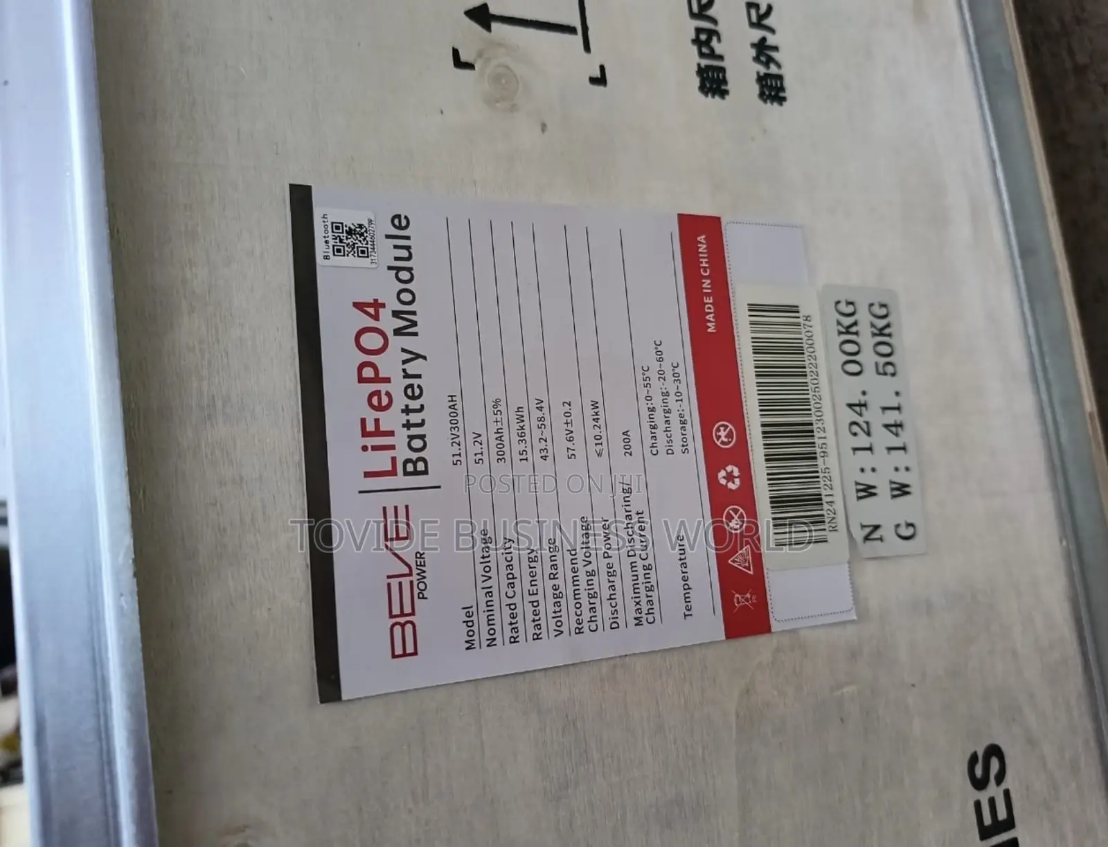 15.36kwh 51.2v Beve Power Lifepo4 Solar Battery Durable Safe