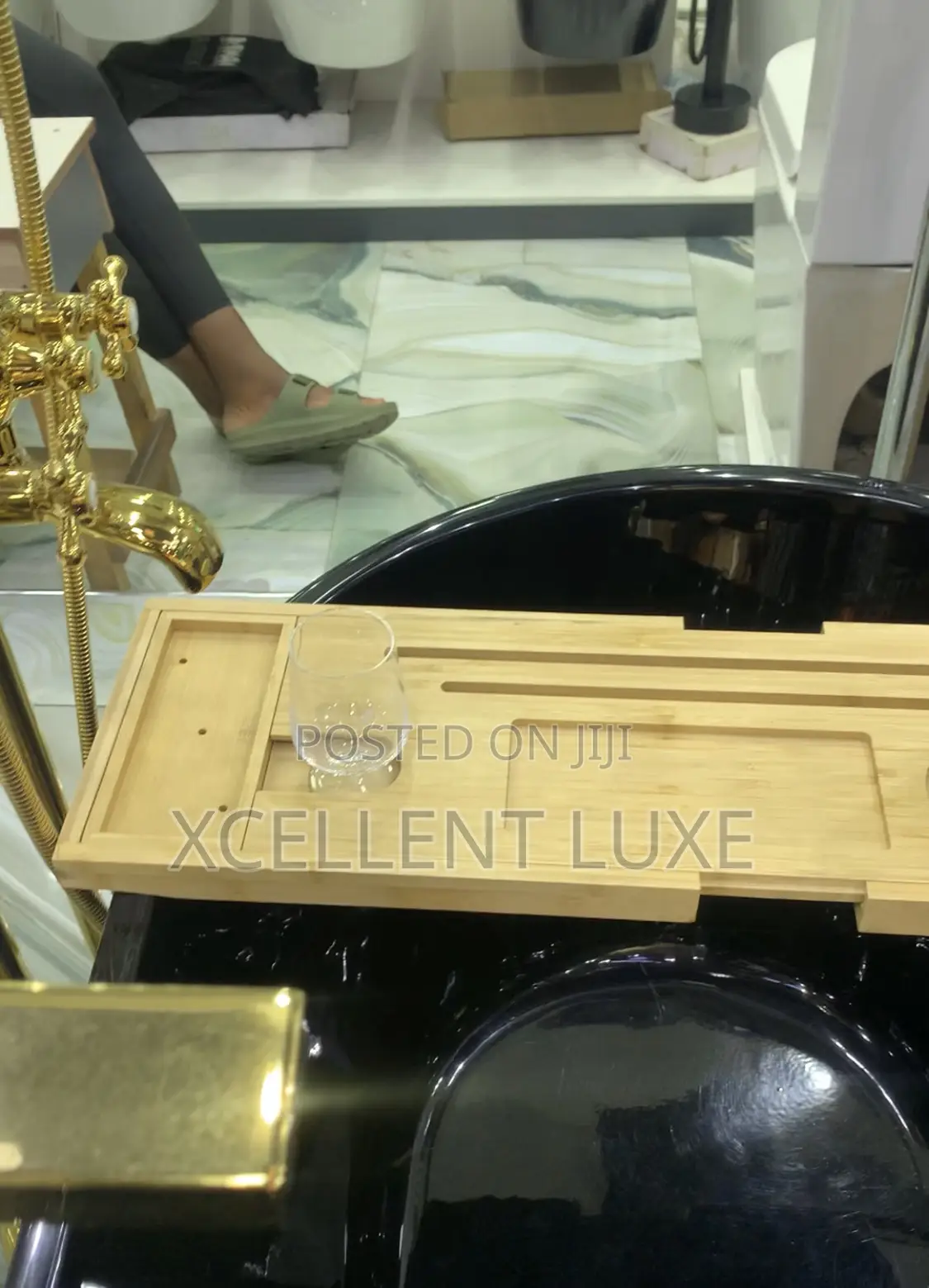 Wooden Bathtub Shelf/Rack and Tray