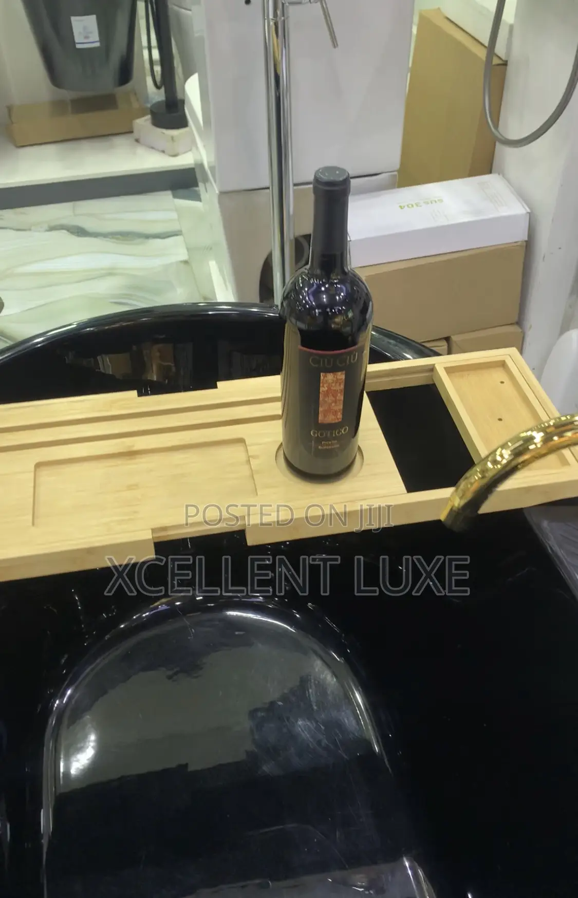 Wooden Bathtub Shelf/Rack and Tray