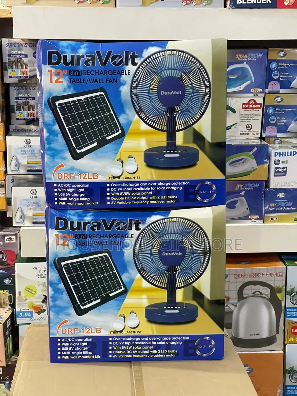 12 Inches Duravolt 3in1 Rechargeable Fan