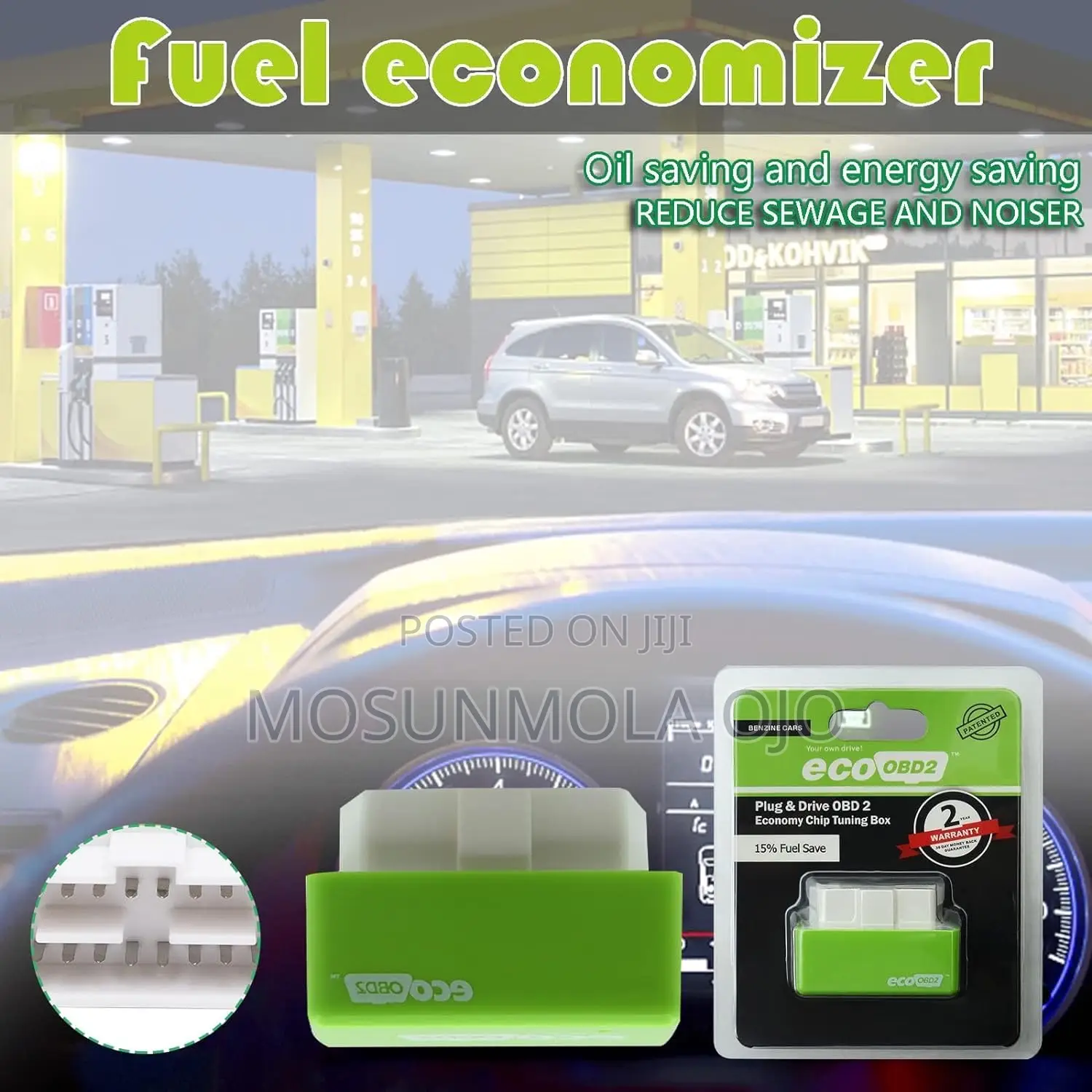 Eco-Obd2 Chip Tuning Box for Petrol Cars Economy Fuel Saver