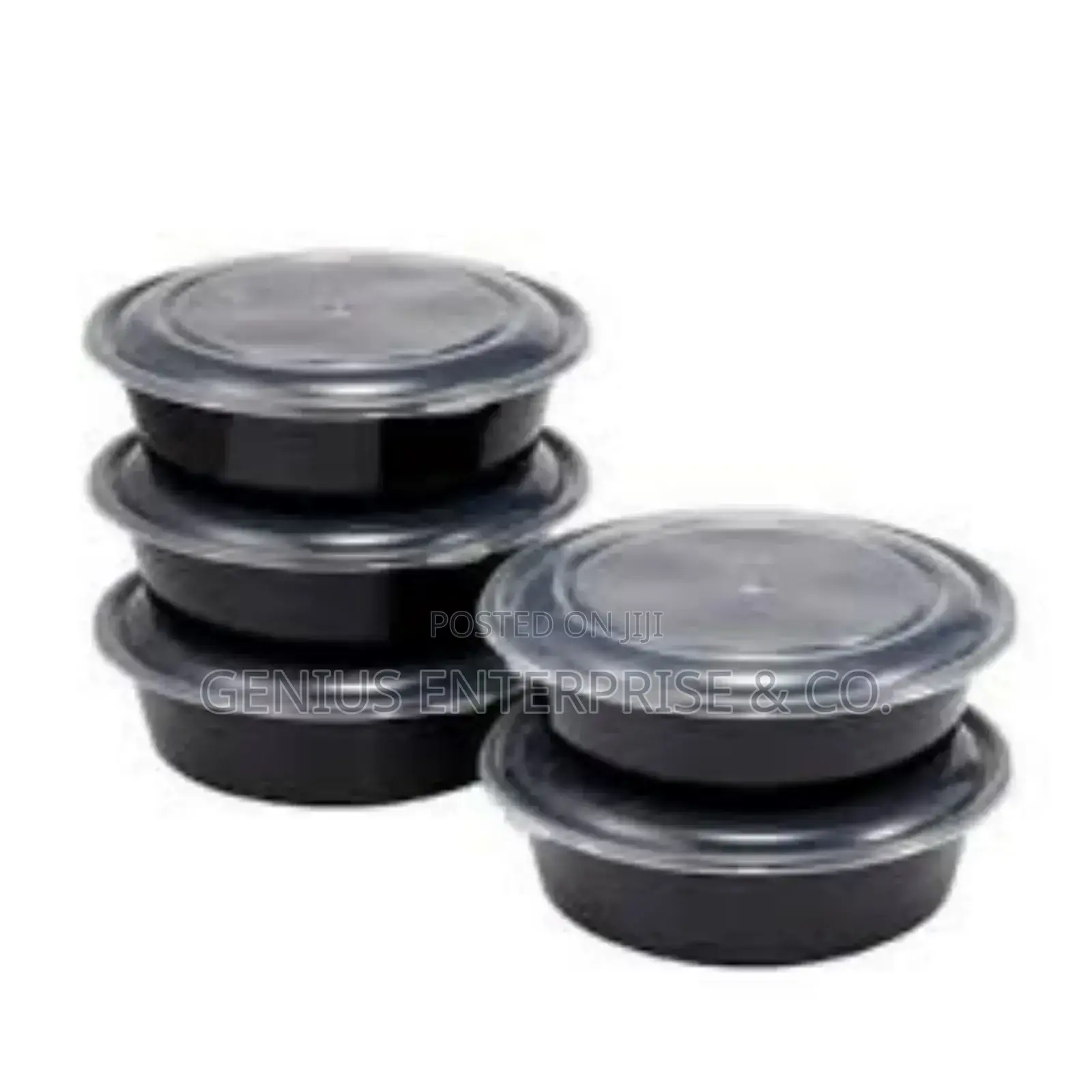Black Disposable Food Take Away Plastic Boxes (900ml)