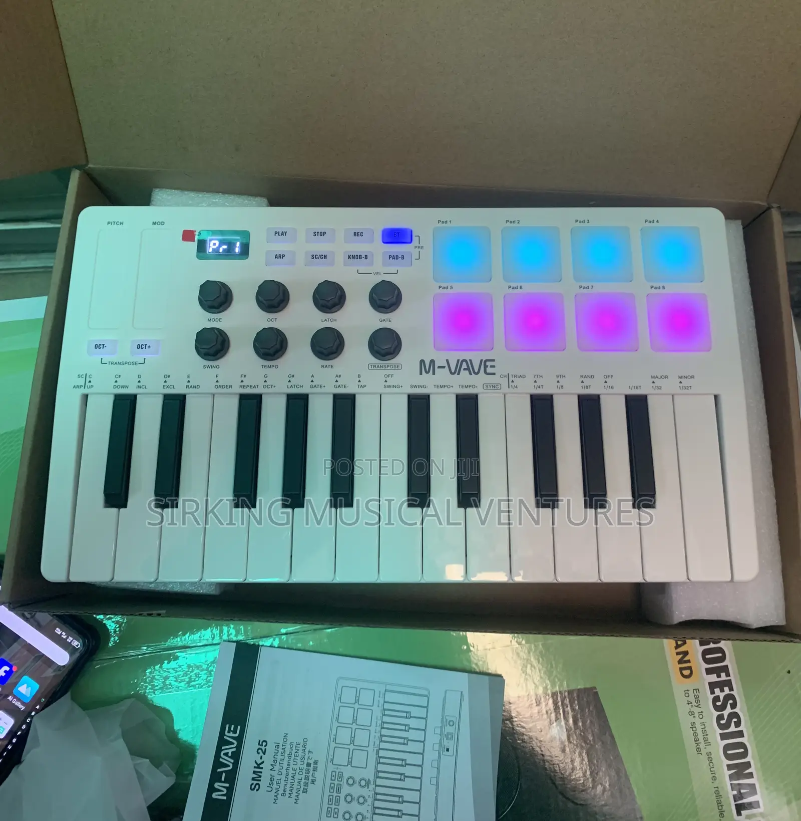 M-vave Studio Keyboard With Drum Pad 25keys