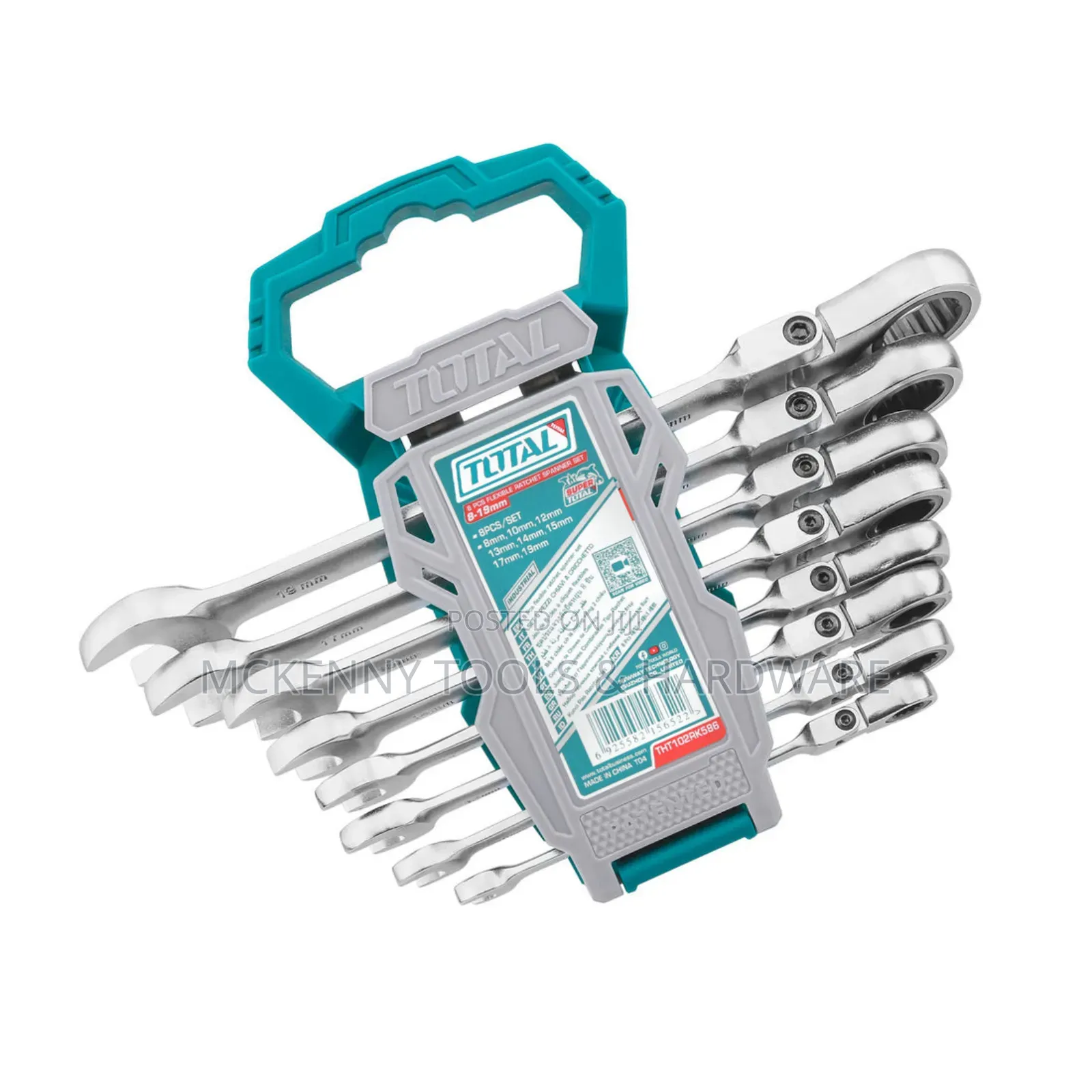 Total Flexible Ratchet Spanner Set - 8pcs - Tht102rk586