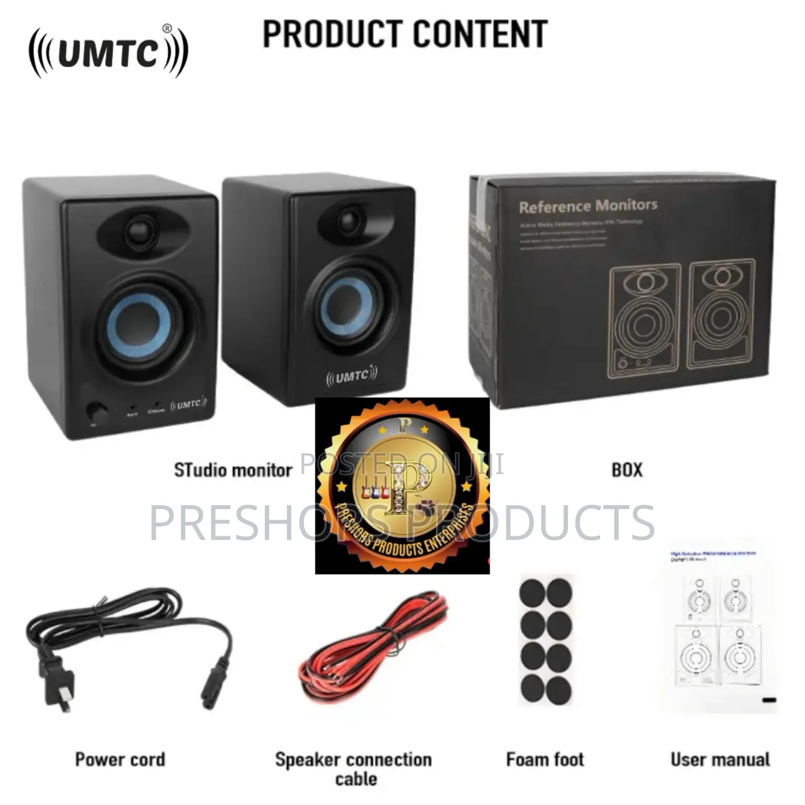 Quality Reference Studio Monitor Speaker With Bluetooth