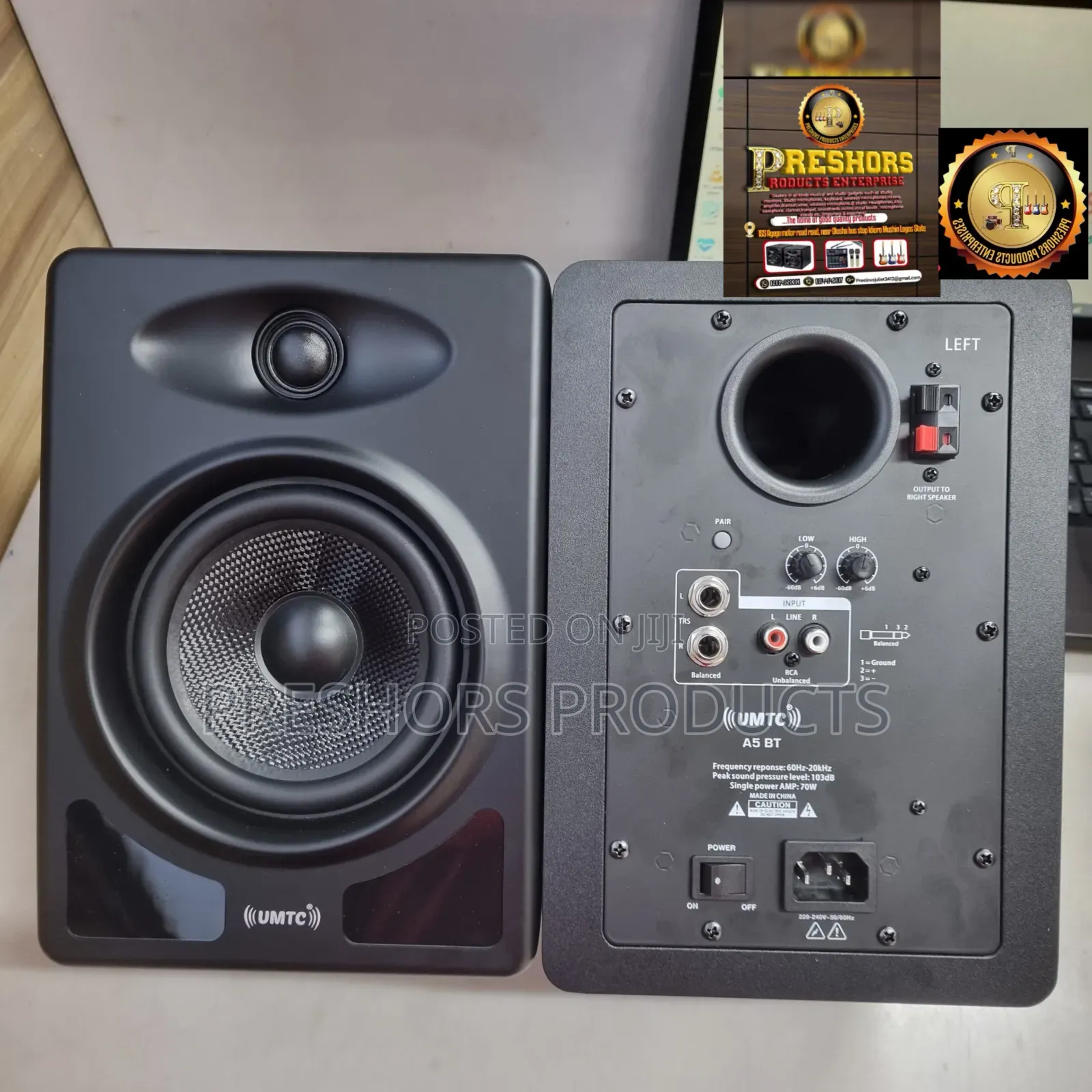 Quality Reference Studio Monitor Speaker With Bluetooth