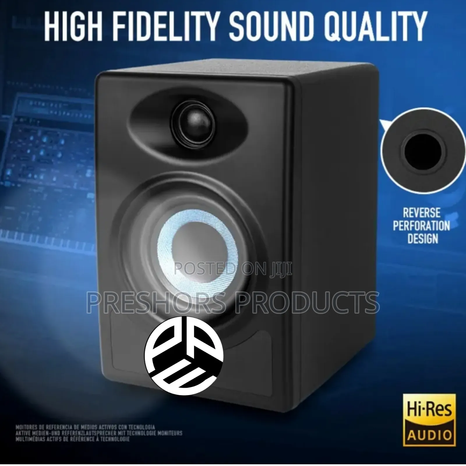 Quality Reference Studio Monitor Speaker With Bluetooth