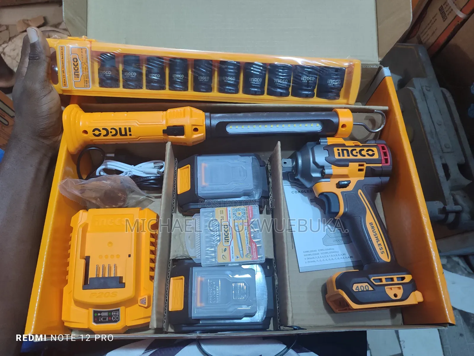 20v Cordless Impact Wrench Ingco 400n-M